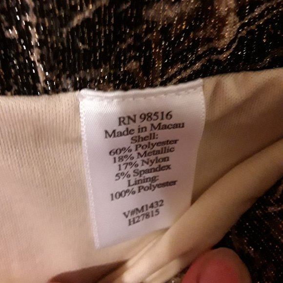 Brown sparkle patterned skirt with gold ca… - Picture 5 of 8